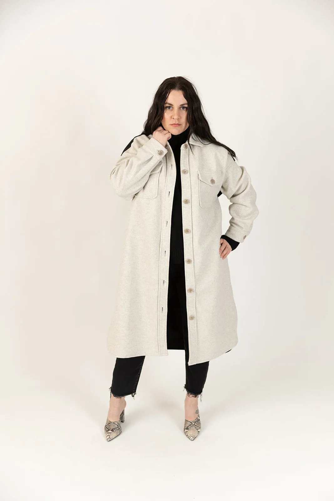 Milana Color Block Midi Coat