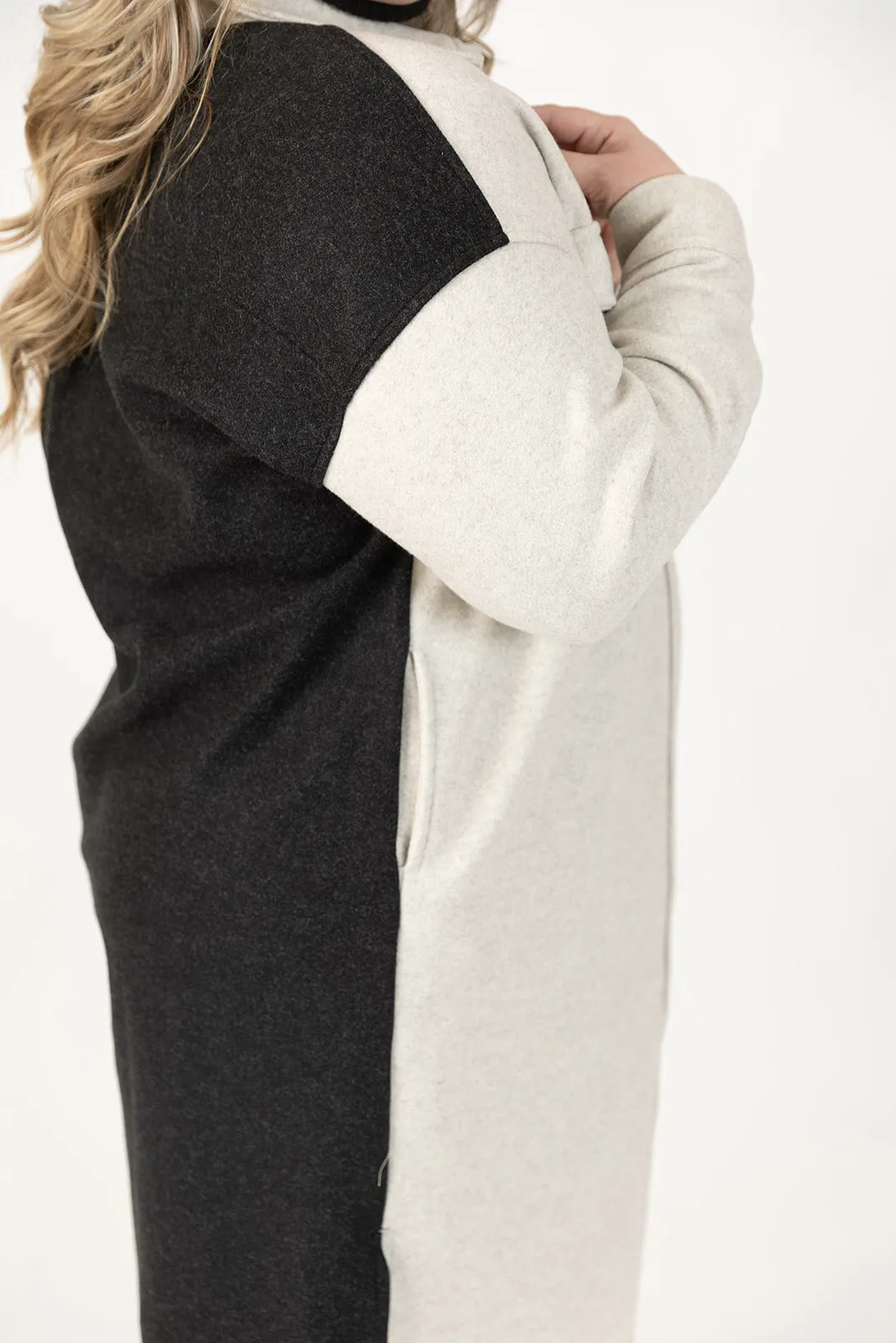 Milana Color Block Midi Coat