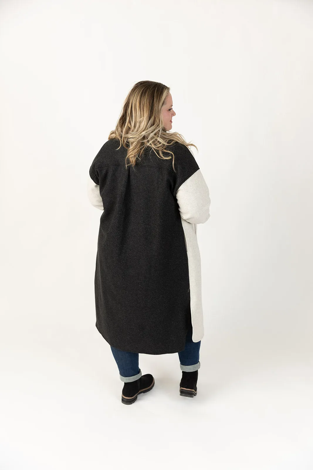 Milana Color Block Midi Coat