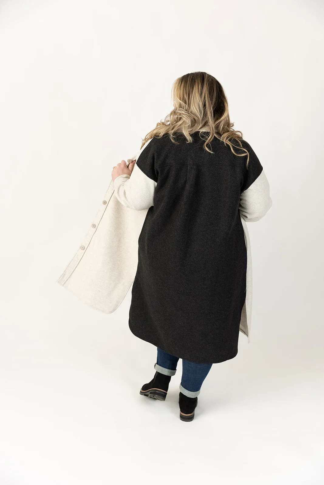 Milana Color Block Midi Coat