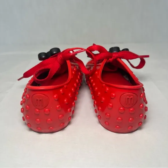 Mini Melissa Polibolha Sneakers Mickey Mouse Bubble PVC Red Toddler Girls 9