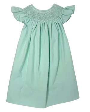 Mint Catherine Pearl Smocked Dress