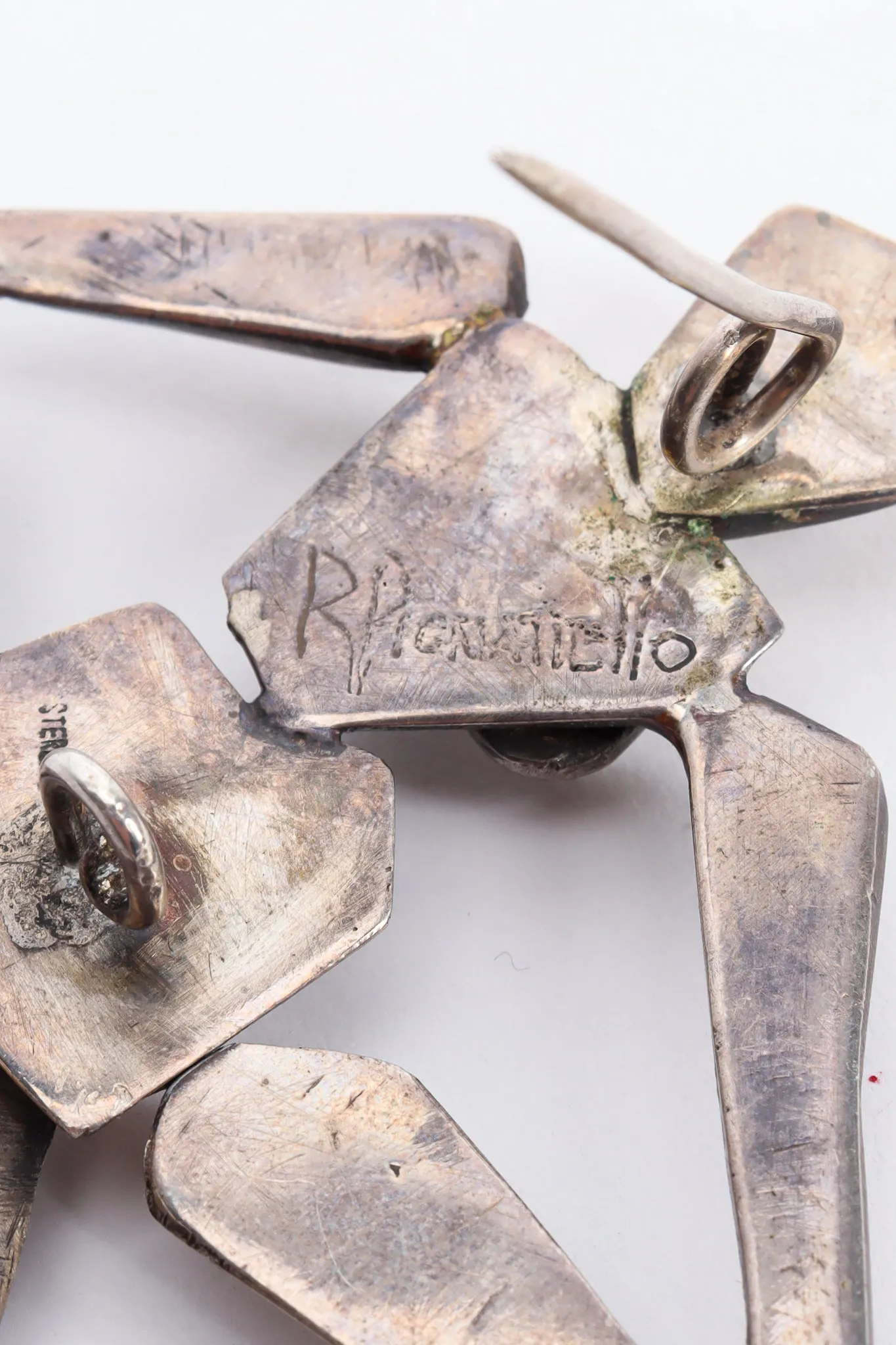 Modernist Silver Sculpted Female Brooch