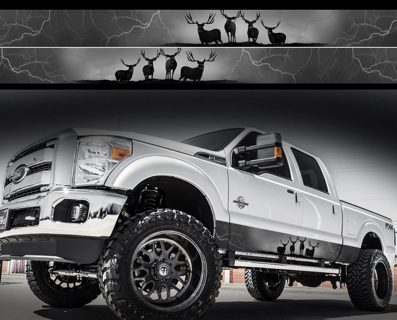 MULE DEER ON THE HORIZON ROCKER PANEL WRAP