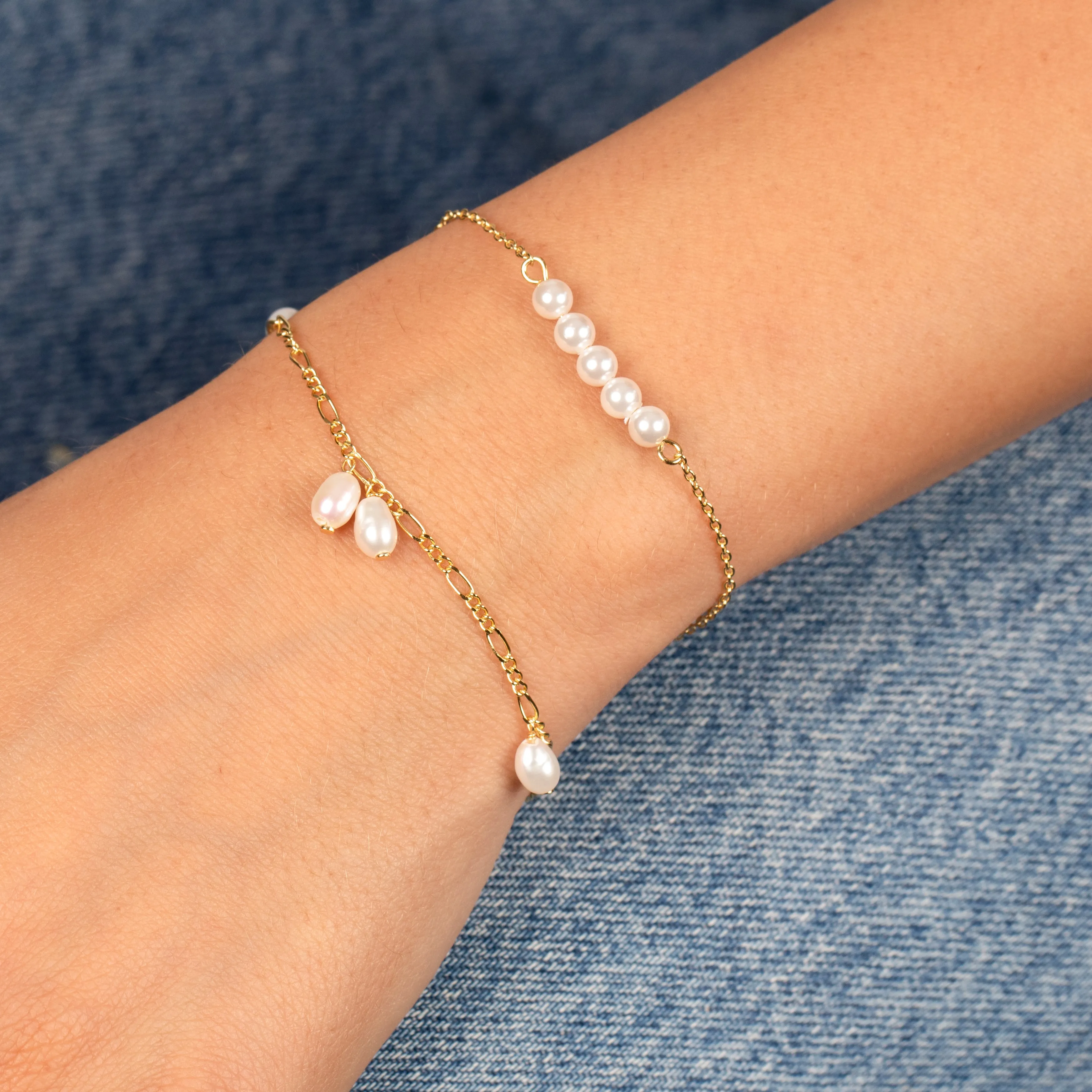Multi Pearl Bar Bracelet