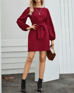 Must Be Love Chic Midi Dress - Burgundy