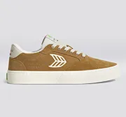 NAIOCA Camel Suede Ivory Logo Sneaker Women