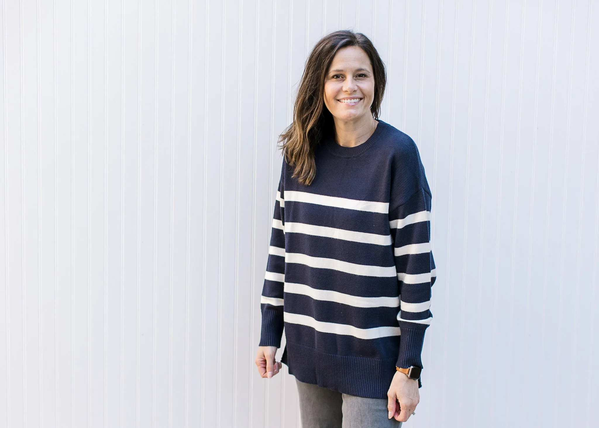 Nautical Blue Stripe Sweater