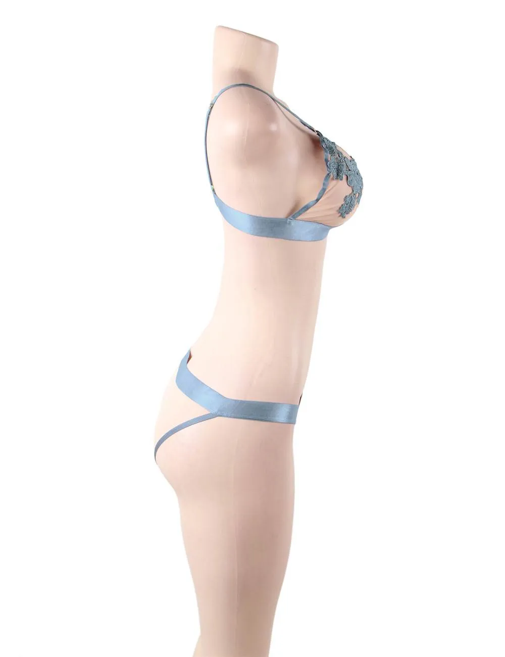 New Plus Size Elegant Embroidery Fashion Bra Set