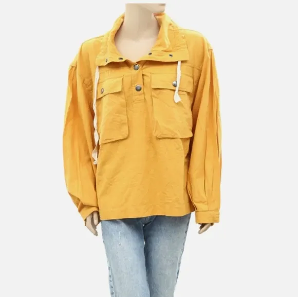 New Urban Outfitters Out From Under Lyra Cargo Pullover Cotton Slub Shacket