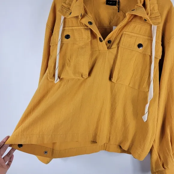 New Urban Outfitters Out From Under Lyra Cargo Pullover Cotton Slub Shacket