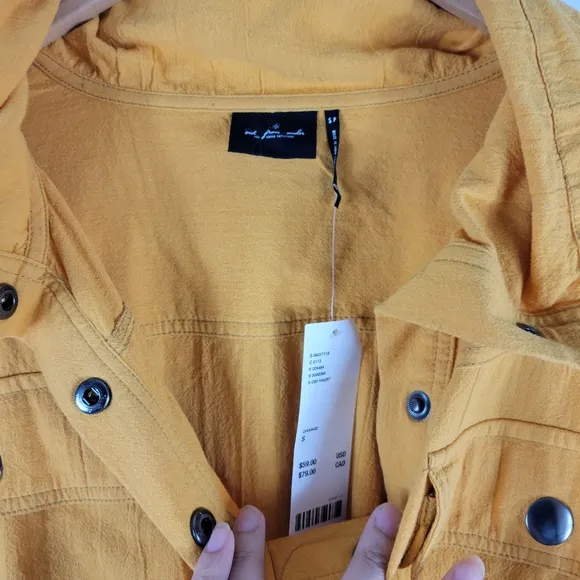 New Urban Outfitters Out From Under Lyra Cargo Pullover Cotton Slub Shacket