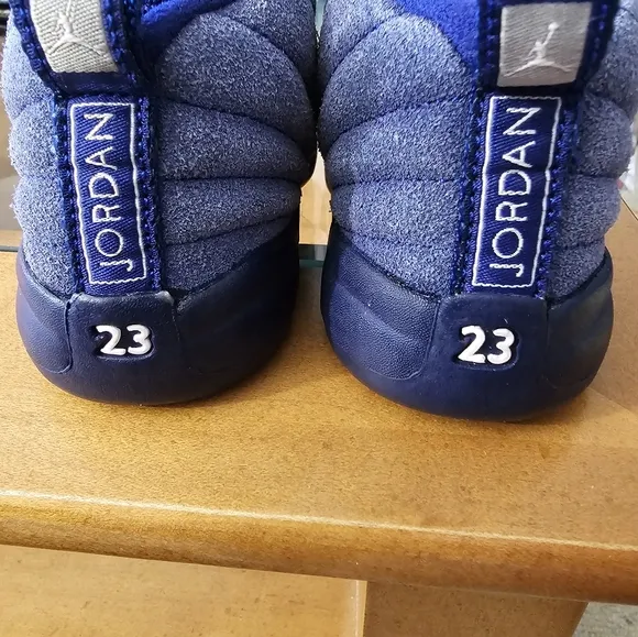 Nike Air Jordan 12 Retro Basketball Sneakers, Navy, Size 6c Infant/Toddler, NEW!
