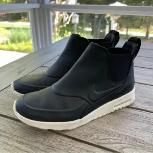 Nike Air Max Thea Black Leather Mid Shoe Sneakers Womens Size 8