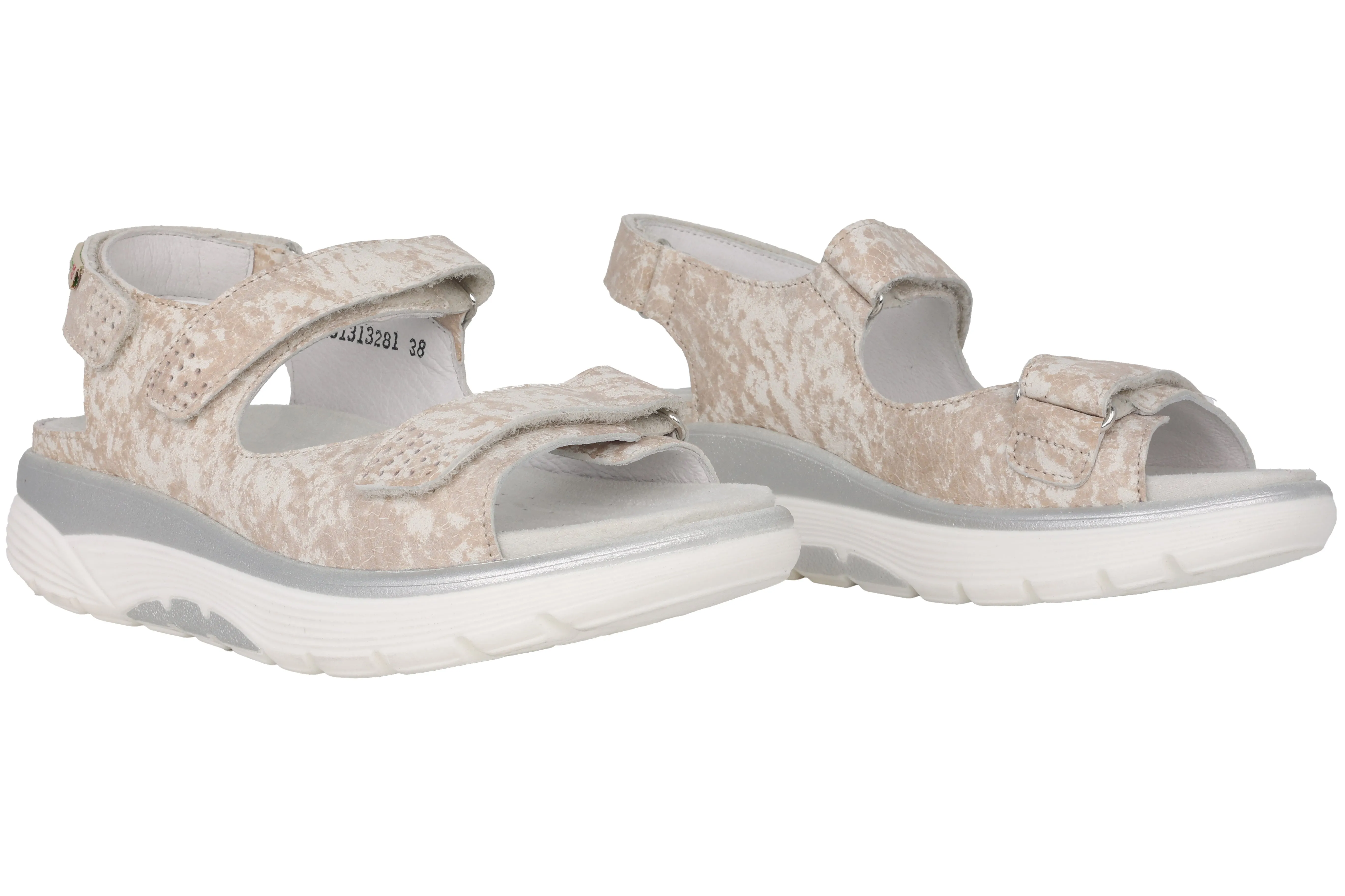 'Norine' women's rolling wide fit (H) sandal - beige