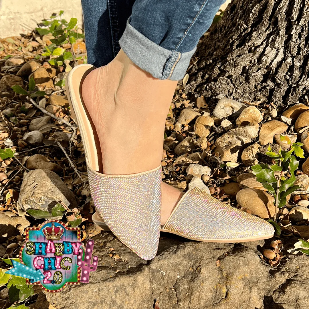 Nude Stolen Bling Loafer Mule