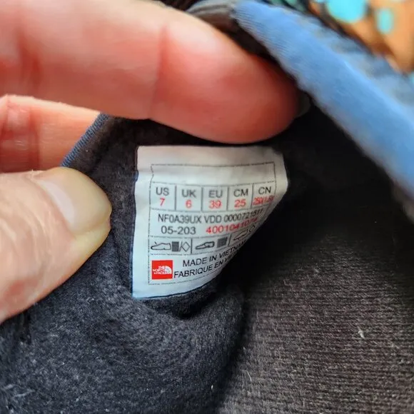 NWoB The North Face Floral Thermoball Eco Traction Tent Mule II Blue Kid's US7