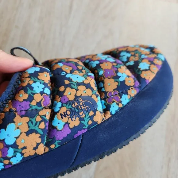 NWoB The North Face Floral Thermoball Eco Traction Tent Mule II Blue Kid's US7