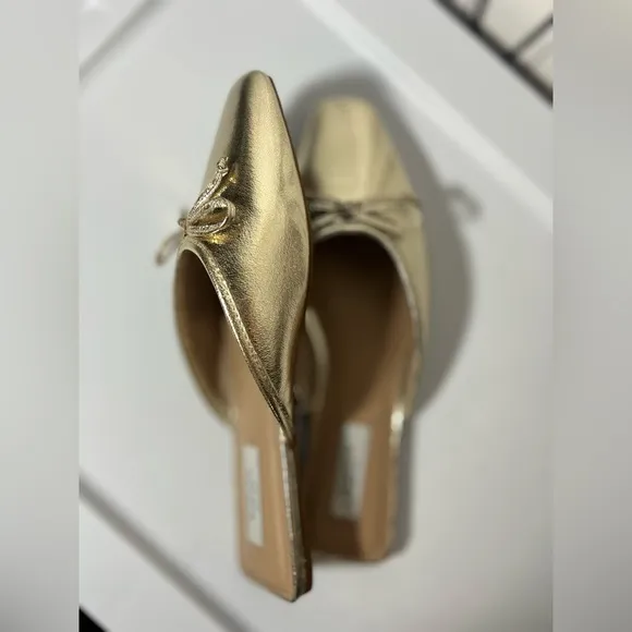 NWOT Steven by Steve Madden New York Gold Metallic Callandra Flat Mule Women’s 9