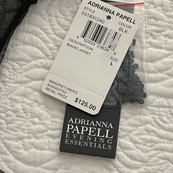 NWT Adrianna Papell Beaded Jacket - Size Large