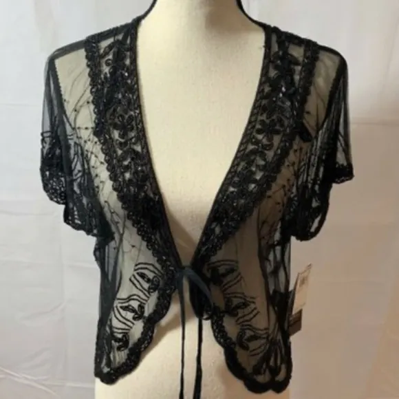 NWT Adrianna Papell Beaded Jacket - Size Large