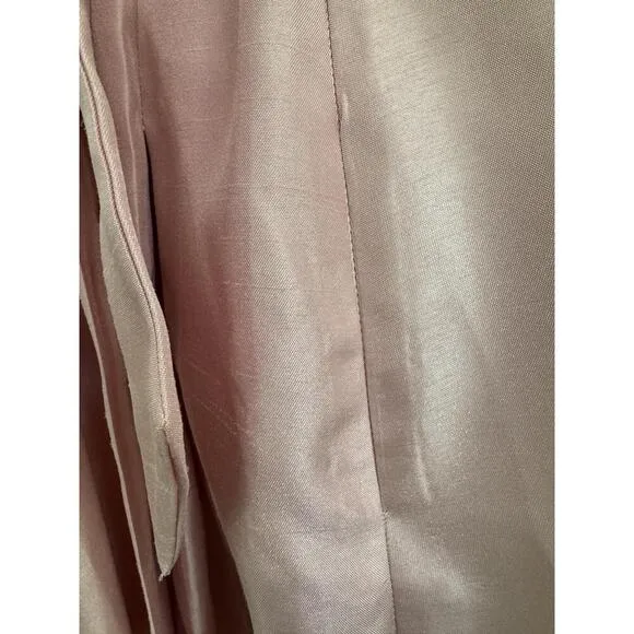 NWT Jessica Howard BK9M7836 Pale Pink Ruffle Satin Fit &amp; Flare Dress 14