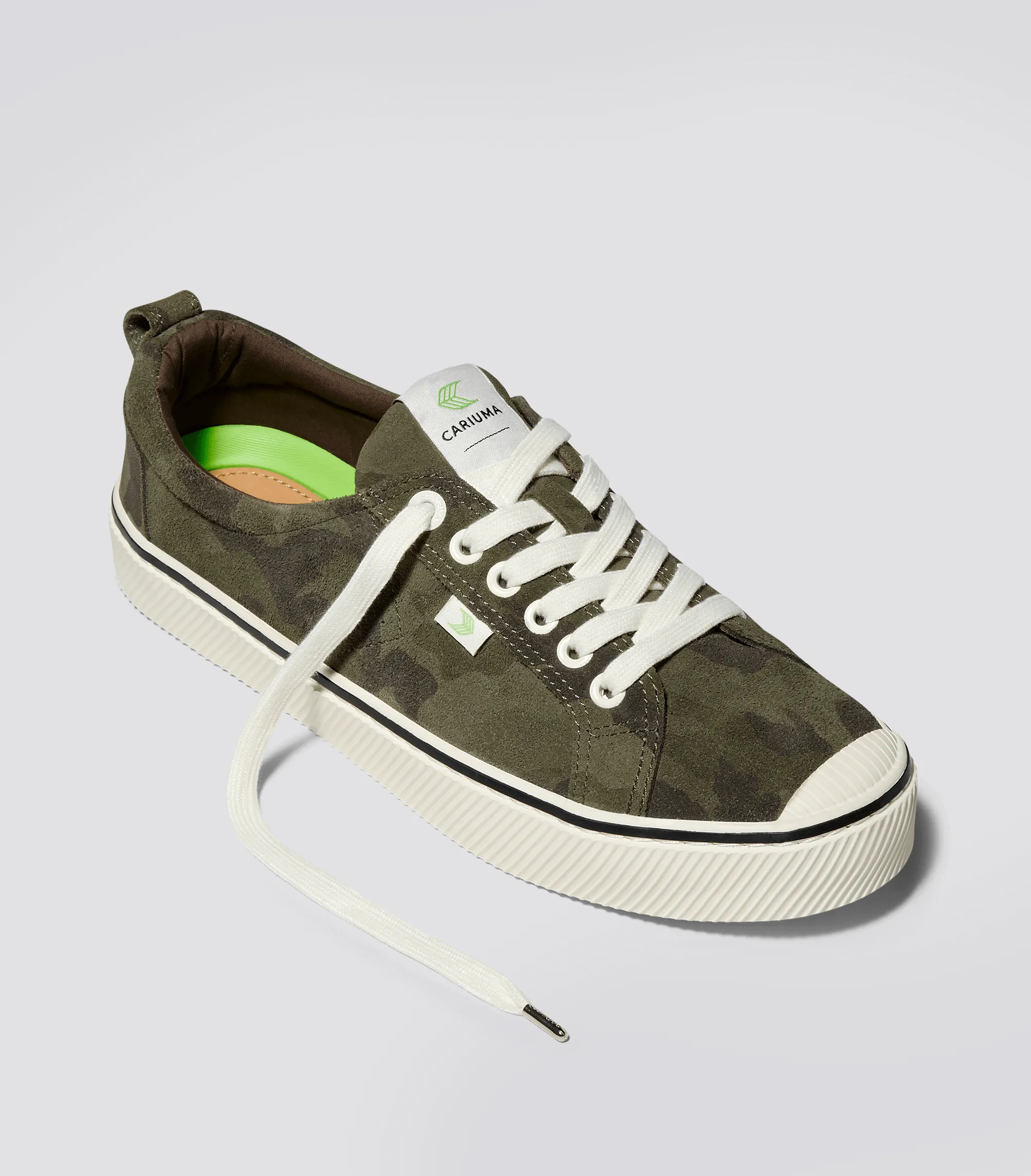 OCA Low Stripe Camouflage Suede Sneaker Women