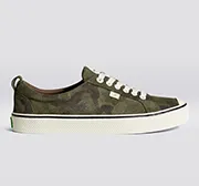 OCA Low Stripe Camouflage Suede Sneaker Women