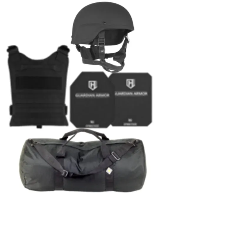 ONLY $799 COMPLETE ACTIVE SHOOTER PACKAGE -  ACH HELMET WITH RATCHET DIAL HARNESS SYSTEM  - PLATE CARRIER - FRONT & BACK LEVEL IV PLATES - PLACARD SET - CARRY BAG -  ONLY $799 - SUPER HOT DEAL!!!