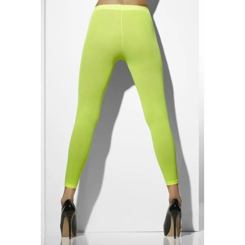 Opaque Footless Tights - Neon Green