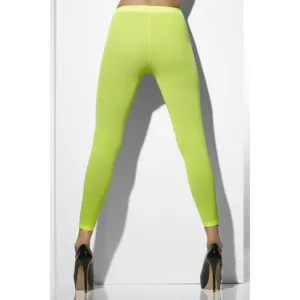 Opaque Footless Tights - Neon Green