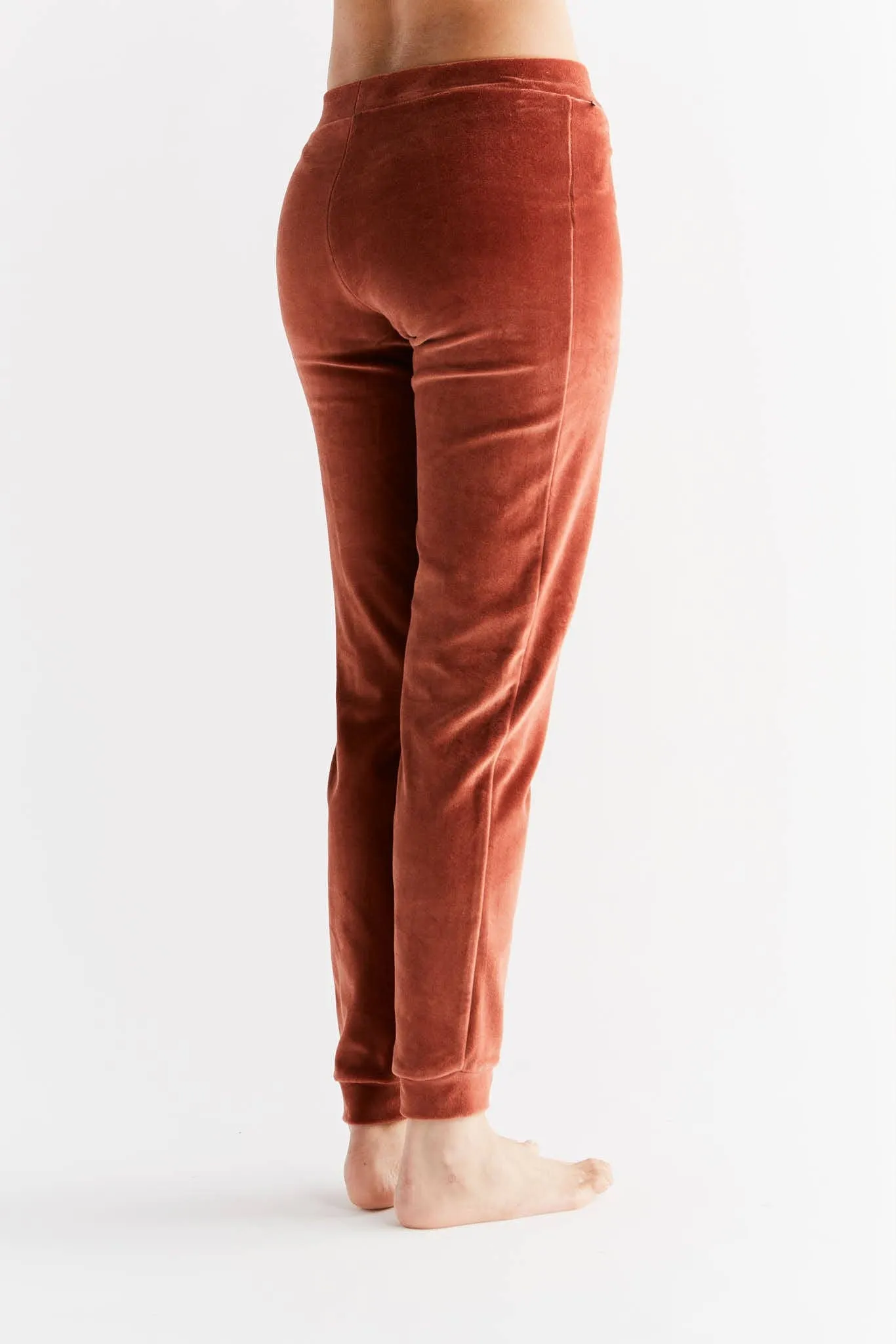 Organic Soft Fleece Cuffed Sweatpants: Womens