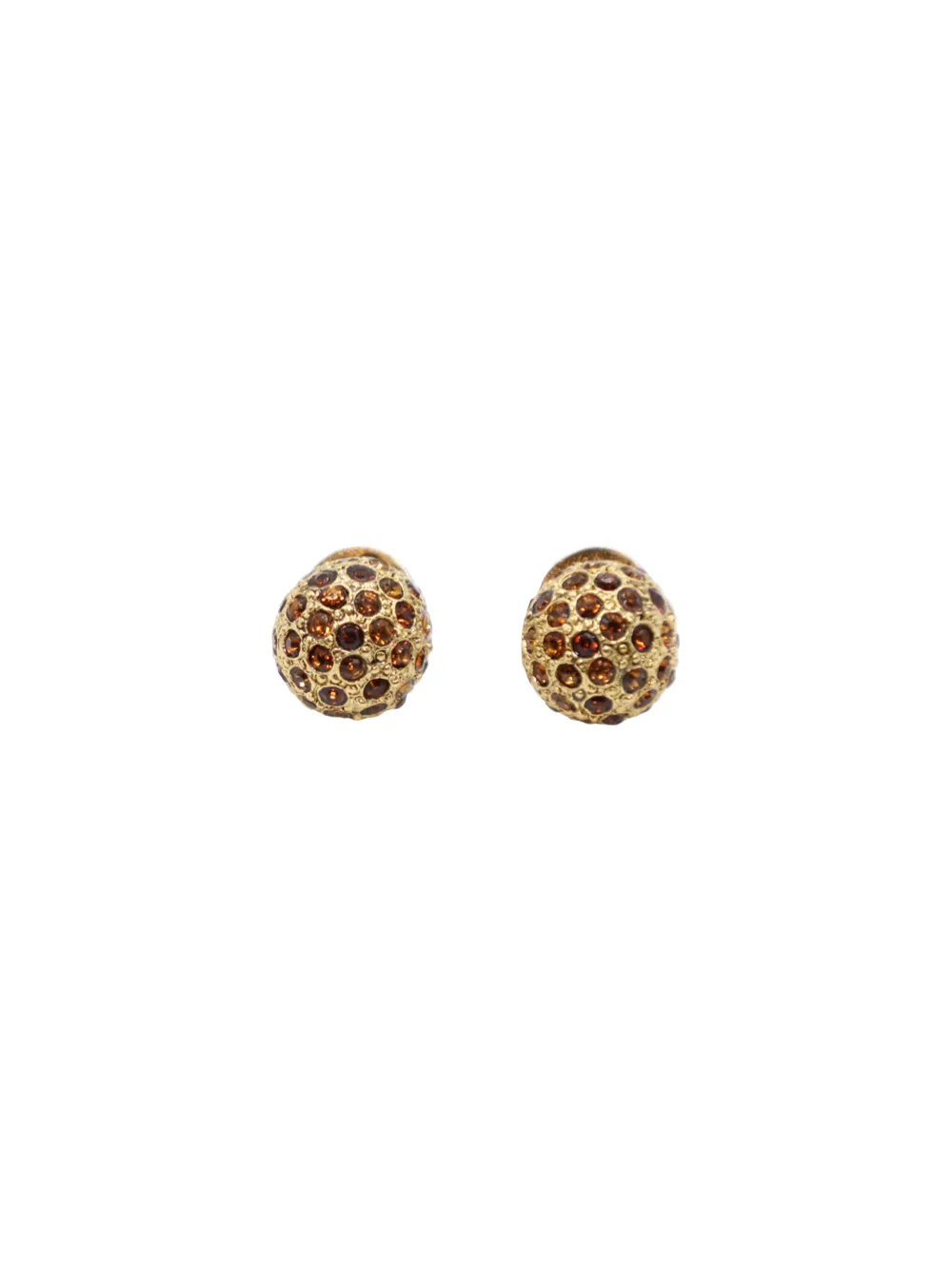 Oscar de la Renta Half-Sphere Pave Stud Earrings (More Colors)