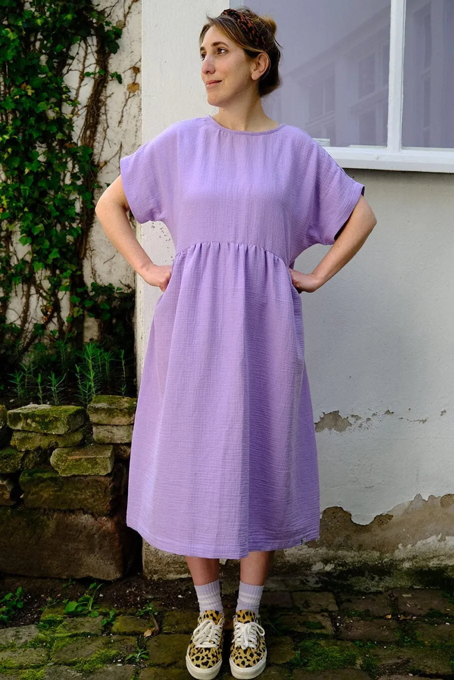Oversize Kleid "Musselin Karo"