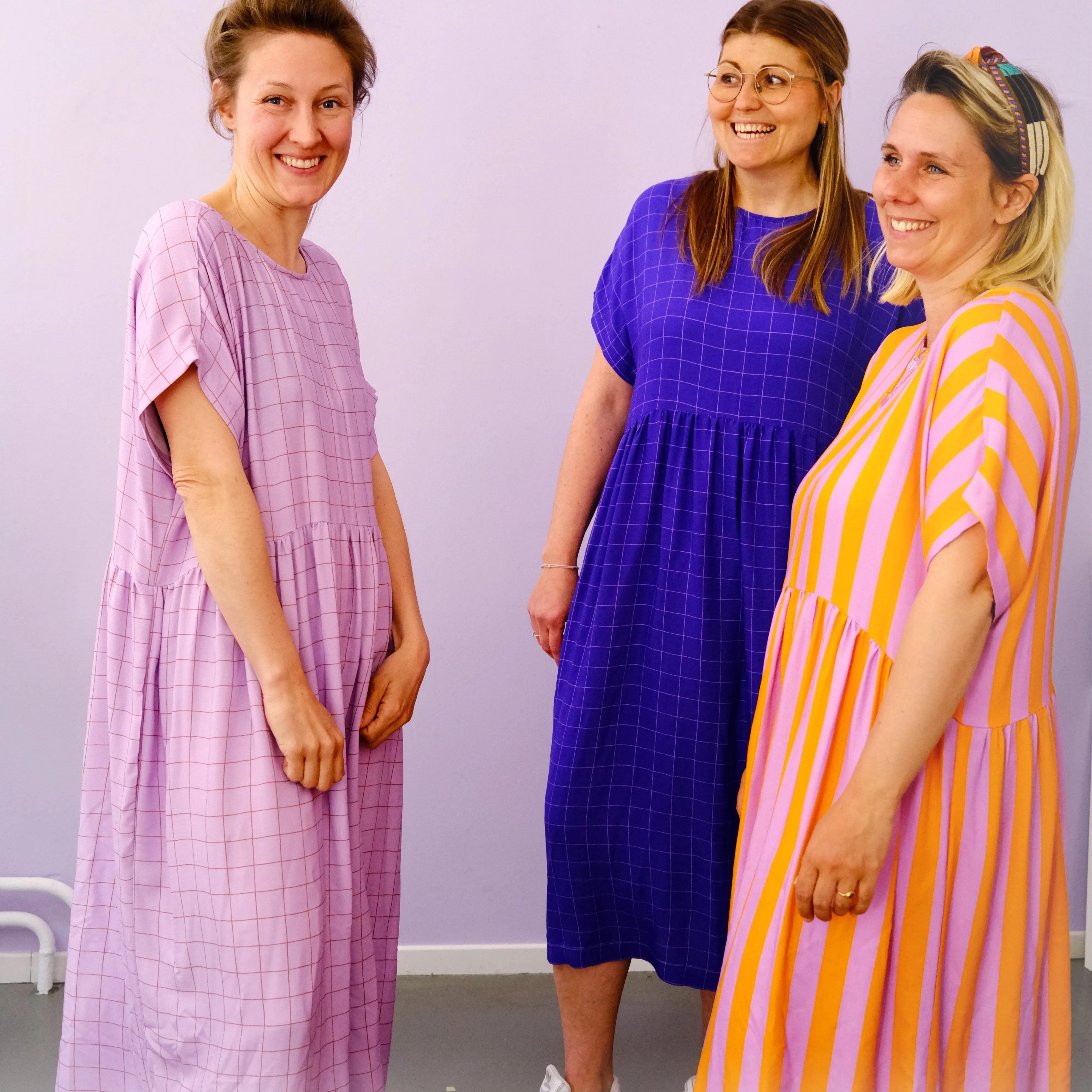 Oversize Kleid "Viskose Stripes"