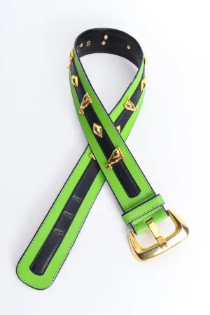 Panther Studded Stripe Belt