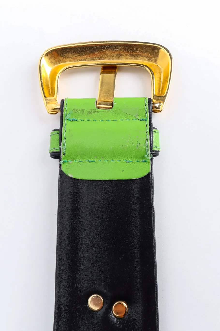Panther Studded Stripe Belt