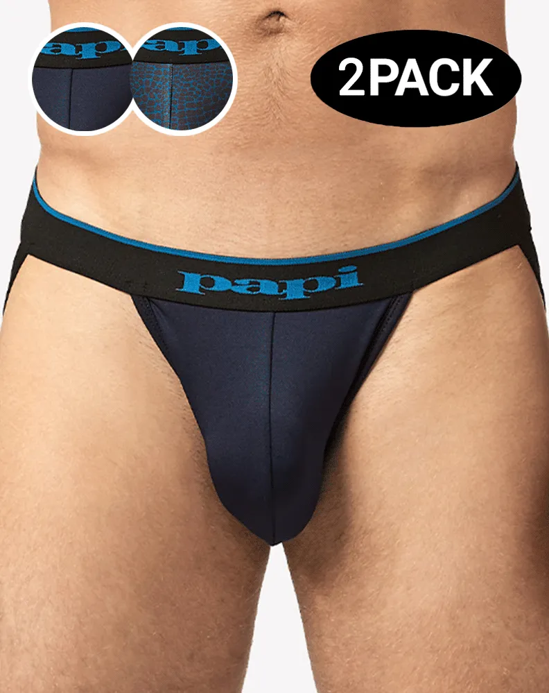 Papi Umpa049 Microflex Jockstrap Teal-leopard