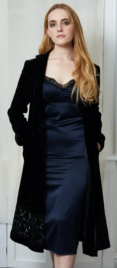 Parasol Rose Sophia Silk Midi Night Dress