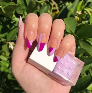 Pink Abstract Press On Nails