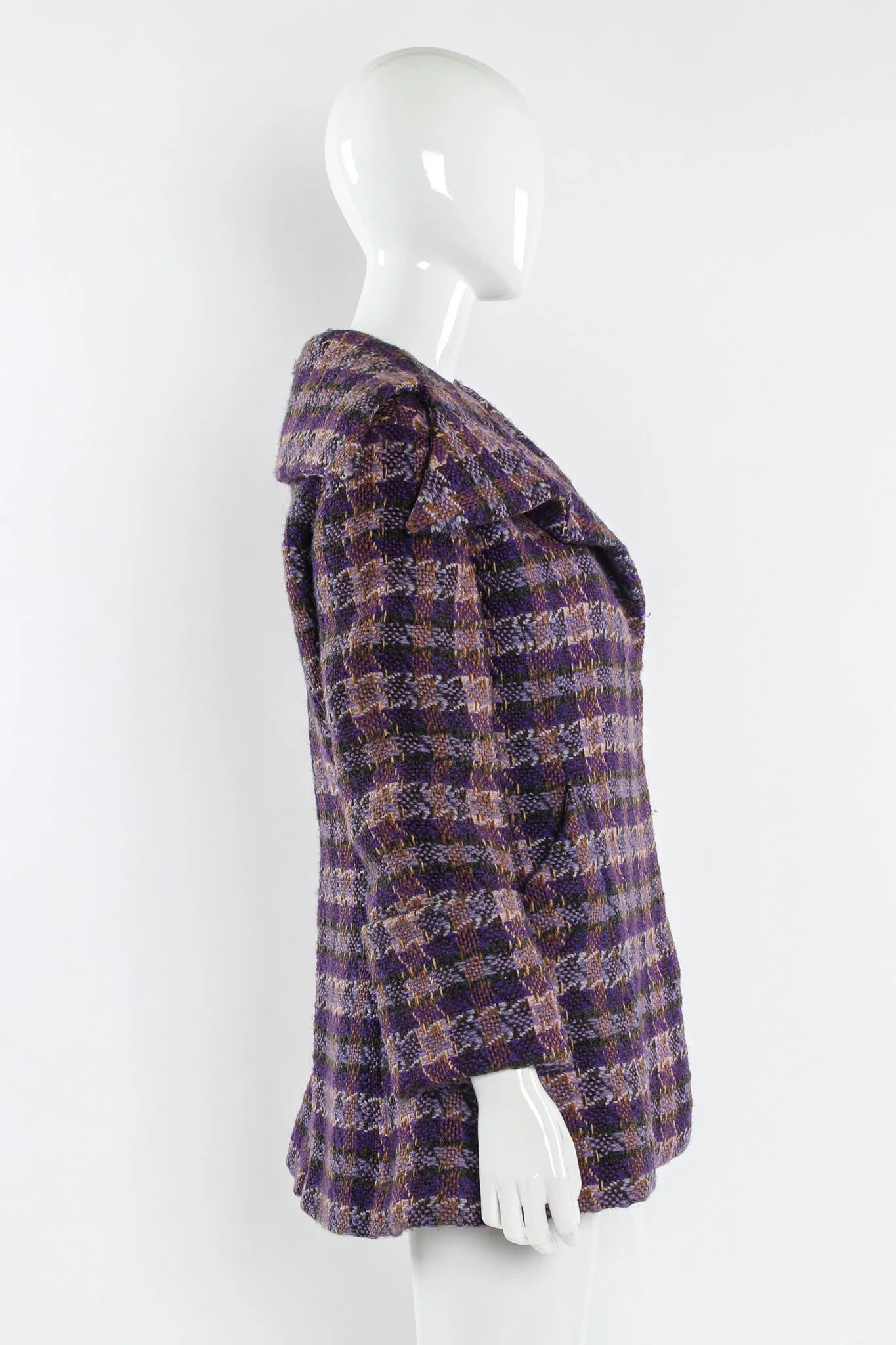 Plaid Tartan Wool Coat