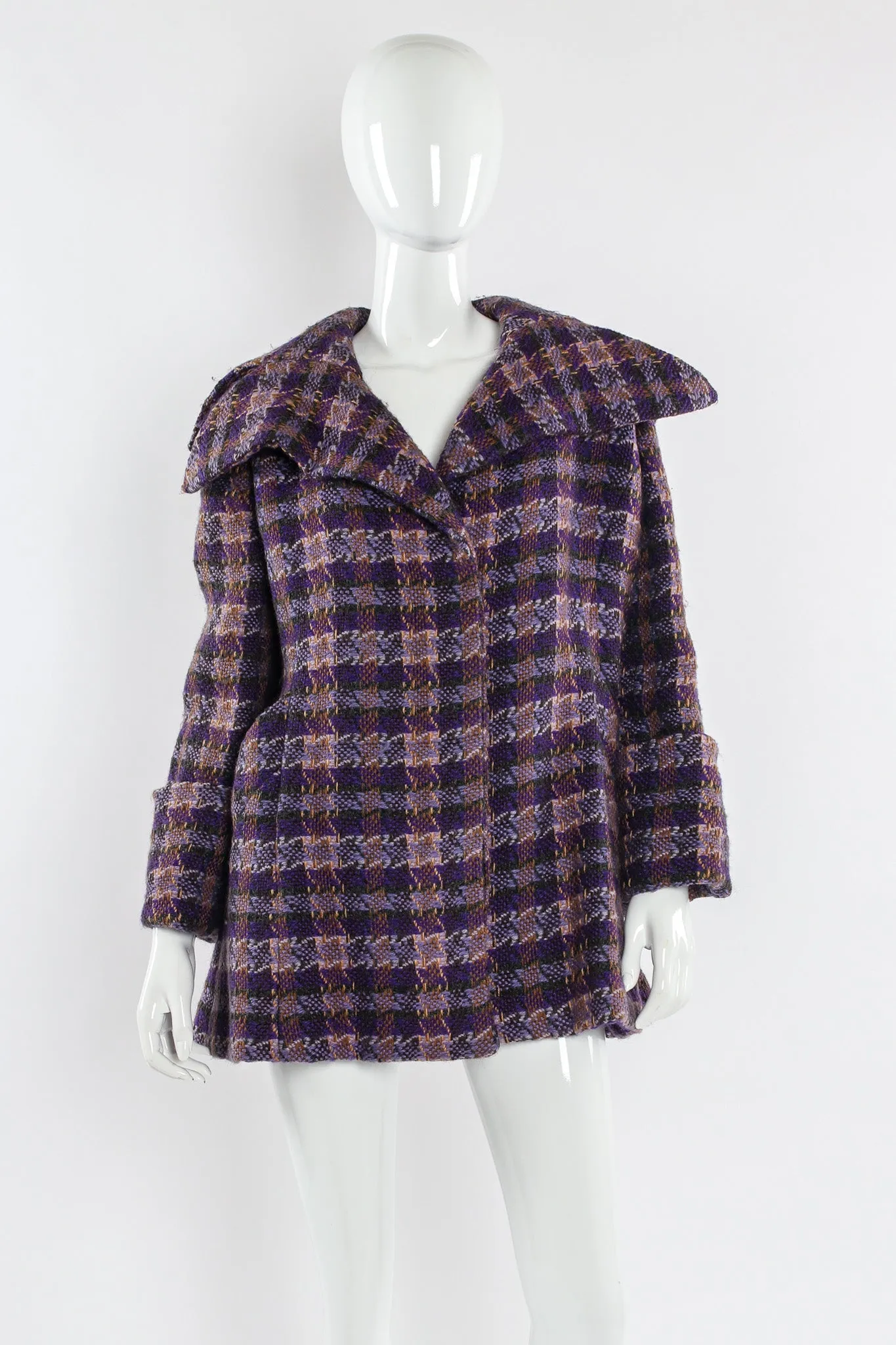 Plaid Tartan Wool Coat