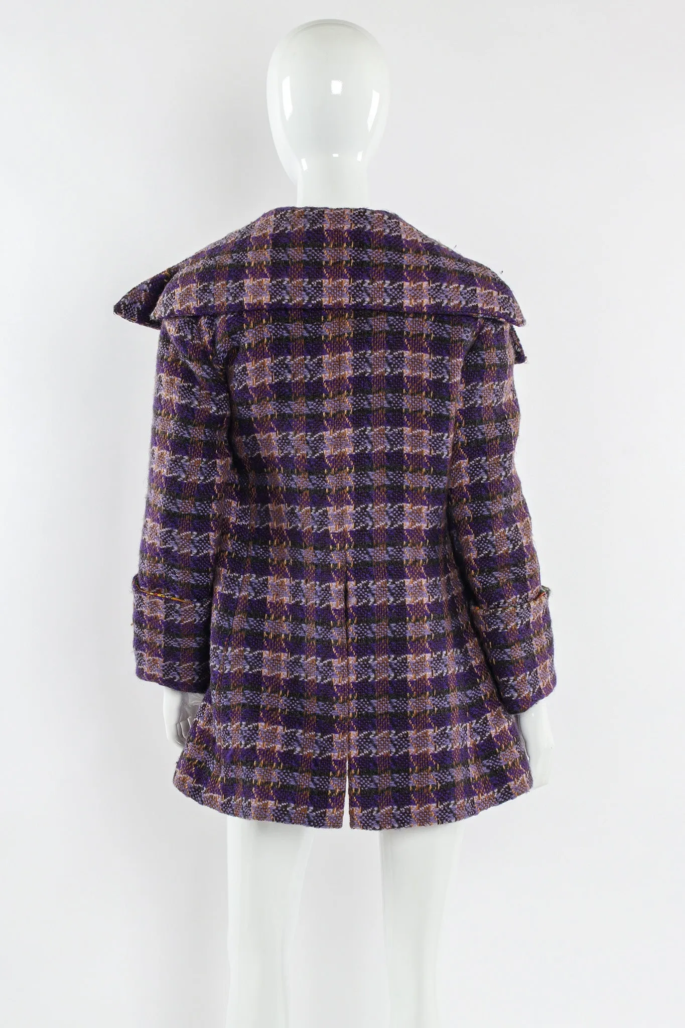 Plaid Tartan Wool Coat