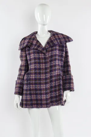 Plaid Tartan Wool Coat