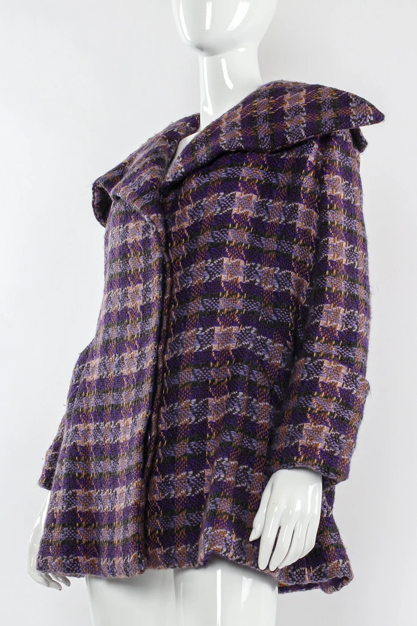 Plaid Tartan Wool Coat