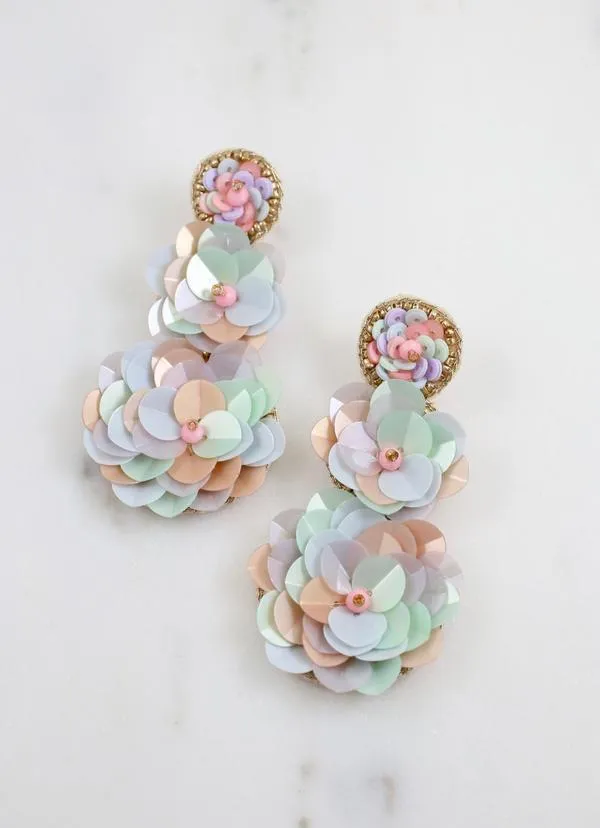 Port Allen Flower Drop Earrings -- 4 Colors!