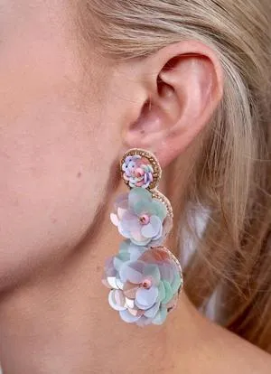 Port Allen Flower Drop Earrings -- 4 Colors!