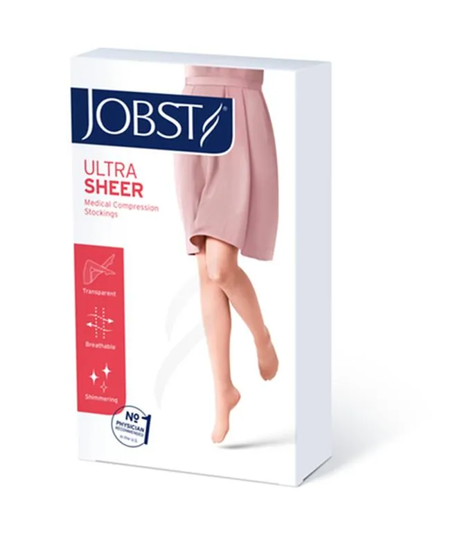 PR/1 JOBST ULTRASHEER WOMEN, THIGH HIGH, 20-30MMHG, MD, ESPRESSO, CLOSED TOE