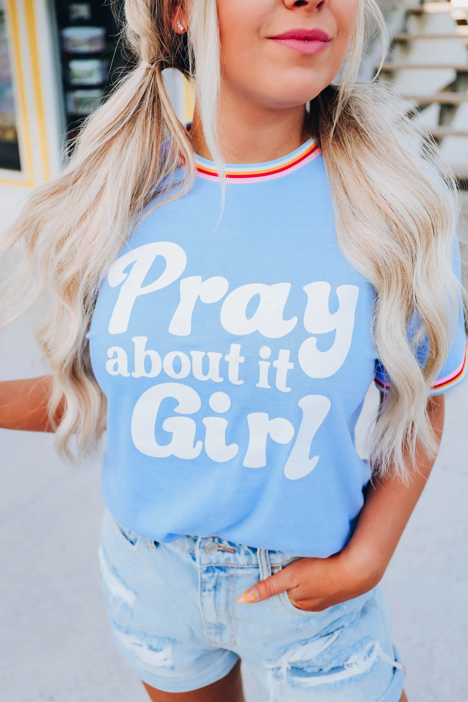Pray About It Girl Graphic Tee XS- XXL