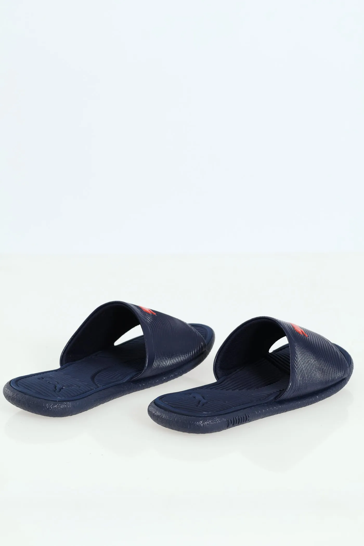Pre-Boys Sporty Embossed Slide - Navy